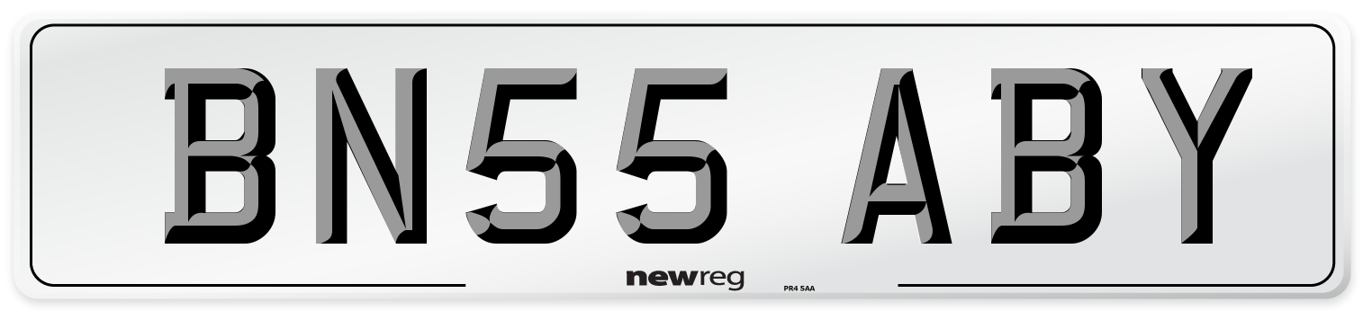 BN55 ABY Number Plate from New Reg